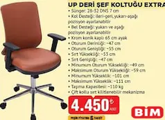 OFİS BAZAAR UP DERİ ŞEF KOLTUĞU EXTRA